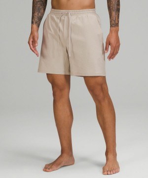 Lululemon Pool 7" Shorts Herr Beige Vita Sverige | OUFMKR936