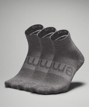 Lululemon Power Stride Ankle 3 Pack Strumpor Herr Grå Sverige | KTACEB098