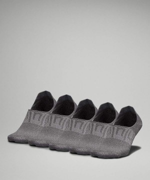 Lululemon Power Stride No-Show with Active Grip 5 Pack Strumpor Herr Grå Sverige | NJVWZO078