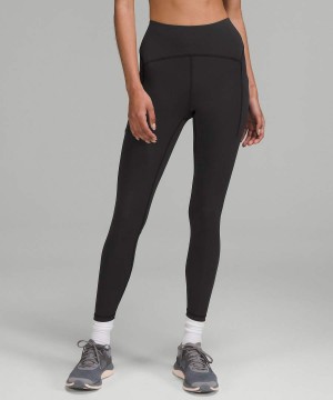 Lululemon Power Thru High-Rise 25" Tights Dam Svarta Sverige | OFHXAT960