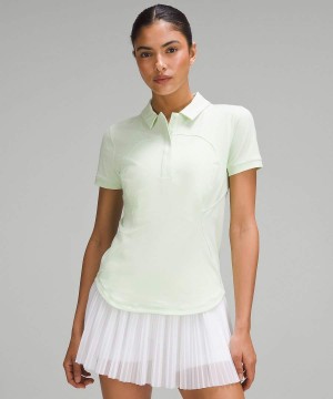 Lululemon Quick-Dry Korta Sleeve Piketröja Dam Gröna Sverige | HFYJGC803