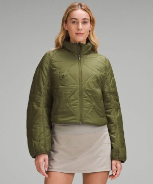 Lululemon Quiltad Light Insulation Cropped Jackor Dam Gröna Sverige | RVWFGX846