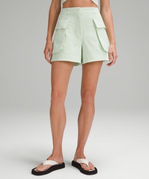 Lululemon Relaxed-Fit Super-High-Rise Cargo 4" Shorts Dam Gröna Sverige | VLKNTD750