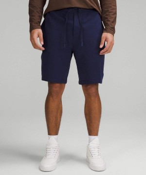 Lululemon Relaxed French Terry 9" Shorts Herr Marinblå Sverige | RIJUNX069