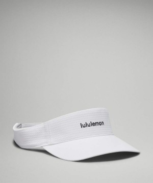 Lululemon Removable Sweatband All-Sport Visor Wordmark Hatt Herr Vita Svarta Sverige | KHYWLV762