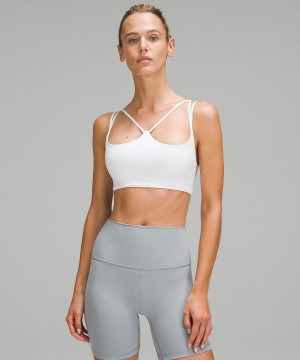 Lululemon Räfflad Nulu Snörade Yoga Bra Light Support, A/B Cup Sport BH Dam Vita Sverige | KSNDZQ439