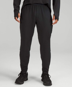 Lululemon Rulu Fleece Base Layer Vandring Byxor Herr Svarta Sverige | SJYVTQ769
