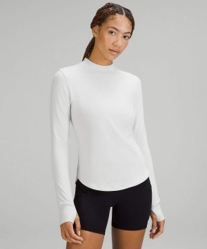 Lululemon Rulu Löpar Mock-Neck Långärmad Tröja Dam Vita Sverige | TUPQCM957
