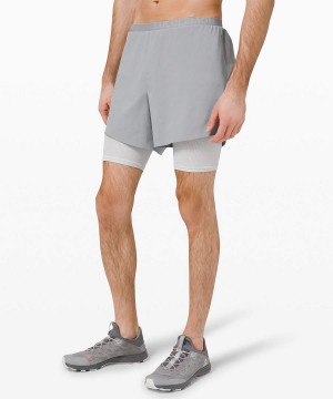 Lululemon Run Town Shorts Herr Grå Sverige | OBJFCW695