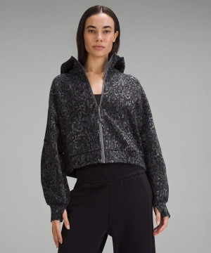 Lululemon Scuba Oversized Full-Zip Hoodie Dam Leopard Olika Färger Sverige | RZNTVG059