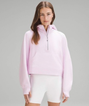 Lululemon Scuba Oversized Half-Zip Hoodie Dam Leopard Vita Ljus Sverige | YQOAMJ208