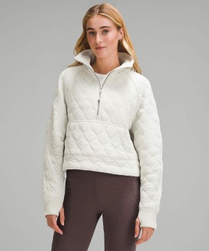 Lululemon Scuba Oversized Quiltad Half Zip Tröjor Dam Beige Sverige | FNALEP605