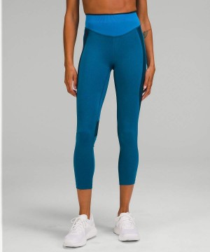 Lululemon Seamless Mesh High-Rise 25" Tränings Tights Dam Blå Sverige | IHKRPJ072