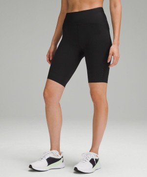 Lululemon SenseKnit Löpar High-Rise 10" Shorts Dam Svarta Sverige | PYSIXN647