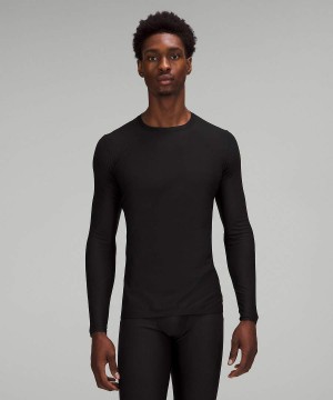 Lululemon SenseKnit Löpar Långärmad Tröja Herr Svarta Sverige | BFWDRS045