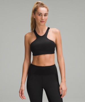 Lululemon Shine Racerback Train Bra Medium Support, A/B Cup Sport BH Dam Svarta Sverige | DLNXBH082