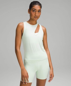Lululemon Shoulder Cut-Out Yoga Linne Dam Gröna Sverige | ESJARZ147