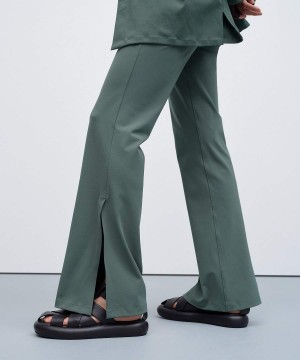 Lululemon Smooth-Fit Split-Hem High-Rise Flared Byxor Dam Mörkgröna Sverige | KFVAUS180