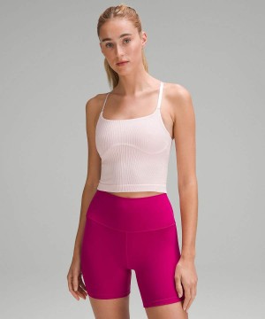 Lululemon Snörade Seamless Yoga Shelf Linne Dam Rosa Rosa Sverige | ISOGEP817
