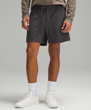 Lululemon Soft Jersey 5" Shorts Herr Svarta Mörkgrå Sverige | TOAFCW517