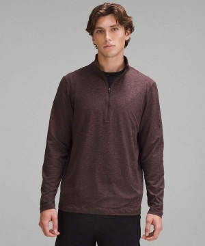 Lululemon Soft Jersey Half Zip Tröjor Herr Choklad Sverige | SKEJRT930