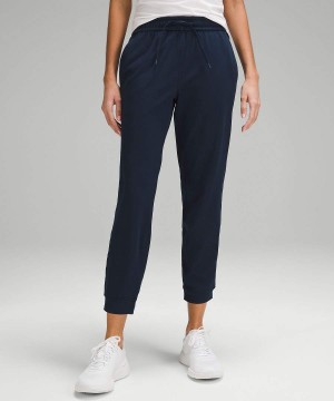 Lululemon Soft Jersey Klassiska-Fit Mid-Rise Joggingbyxor Dam Marinblå Sverige | XTYUCJ536