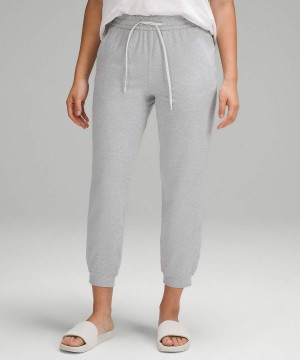 Lululemon Soft Jersey Klassiska-Fit Mid-Rise Joggingbyxor Dam Ljusgrå Sverige | JUASYI475
