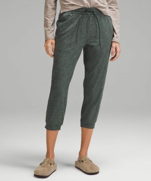 Lululemon Soft Jersey Klassiska-Fit Mid-Rise Cropped Joggingbyxor Dam Gröna Sverige | PCKWFH037
