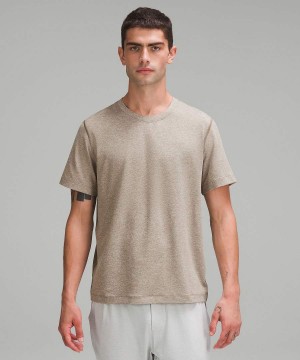 Lululemon Soft Jersey Korta-Sleeve T-shirt Herr Beige Sverige | HYLDAT940