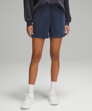 Lululemon Softstreme High-Rise 4" Shorts Dam Marinblå Sverige | QVMNFL461