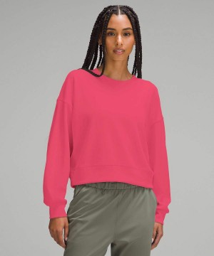 Lululemon Softstreme Perfectly Oversized Cropped Crew Tröjor Dam Blå Sverige | WAJMGZ672