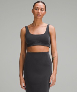 Lululemon Softstreme Scoop-Neck Bra B/C Cup Sport BH Dam Svarta Sverige | HFOQYL239