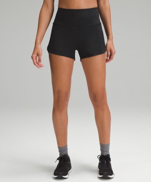 Lululemon Speed Up High-Rise Fodrade 4" Shorts Dam Svarta Sverige | QNRFXI190