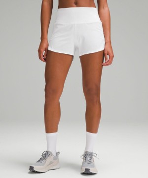 Lululemon Speed Up High-Rise Fodrade 4" Shorts Dam Vita Sverige | BLCOHT753