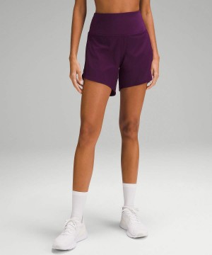 Lululemon Speed Up High-Rise Fodrade 6" Shorts Dam Lila Sverige | MJCYQL062