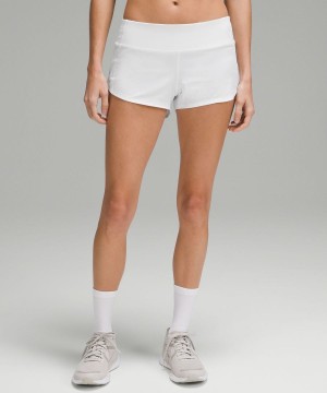 Lululemon Speed Up Low-Rise Fodrade 2.5" Shorts Dam Vita Sverige | XUGJVH843