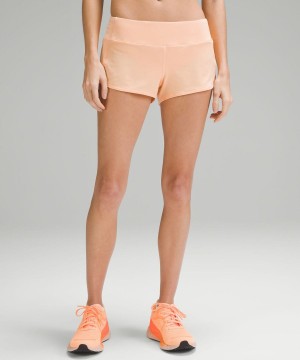 Lululemon Speed Up Low-Rise Fodrade 2.5" Shorts Dam Orange Rosa Sverige | FLKWXI873