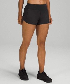 Lululemon Speed Up Mid-Rise Fodrade 4" Shorts Dam Turkos Sverige | XCMQAE138