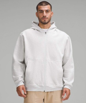 Lululemon Steady State Full-Zip Hoodie Herr Ljusgrå Vita Sverige | PEAZOG147
