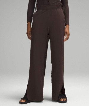 Lululemon Stretch Woven High-Rise Breda-Leg Byxor Dam Choklad Sverige | OWTMYC018