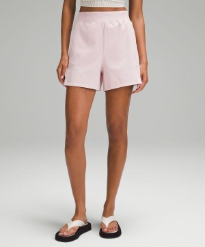 Lululemon Stretch Woven Relaxed-Fit High-Rise 4" Shorts Dam Rosa Sverige | OYMSWF921