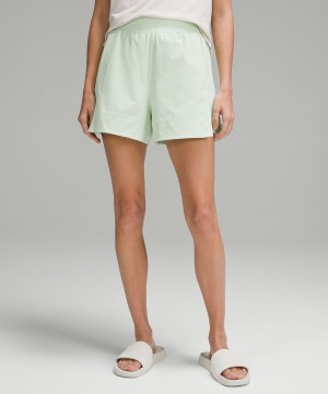 Lululemon Stretch Woven Relaxed-Fit High-Rise 4" Shorts Dam Gröna Sverige | JRMXQN568