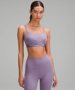 Lululemon Super-Soft Adjustable Front-Wrap Bra Light Support, B-D Cups Sport BH Dam Lila Grå Sverige | ZEJPTV365