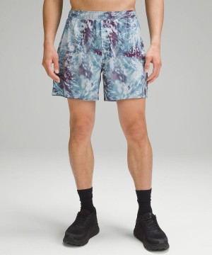 Lululemon Surge Fodrade 6" Shorts Herr Blå Olika Färger Sverige | IHGNUS120