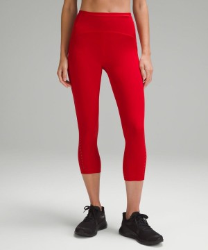 Lululemon Swift Speed High-Rise Crop 21" Tights Dam Mörkröda Sverige | GUDFXM872