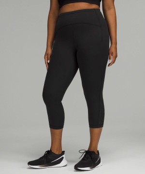 Lululemon Swift Speed High-Rise Crop 21" Tights Dam Svarta Sverige | PZTBYD165