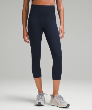 Lululemon Swift Speed High-Rise Crop 21" Tights Dam Marinblå Sverige | IYWZKG562