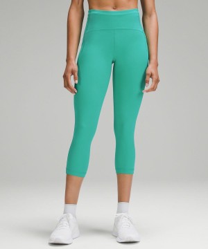 Lululemon Swift Speed High-Rise Crop 21" Tights Dam Gröna Sverige | KZTURQ107