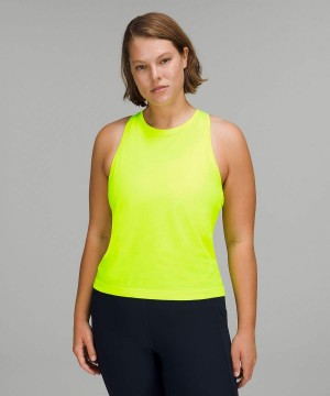 Lululemon Swiftly Tech High-Neck 2.0 Race Length Linne Dam Gula Gula Sverige | YCQTLO107