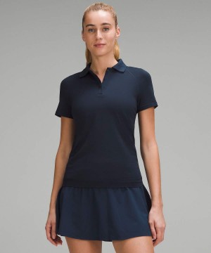 Lululemon Swiftly Tech Korta-Sleeve Piketröja Dam Marinblå Marinblå Sverige | RCSZOM478